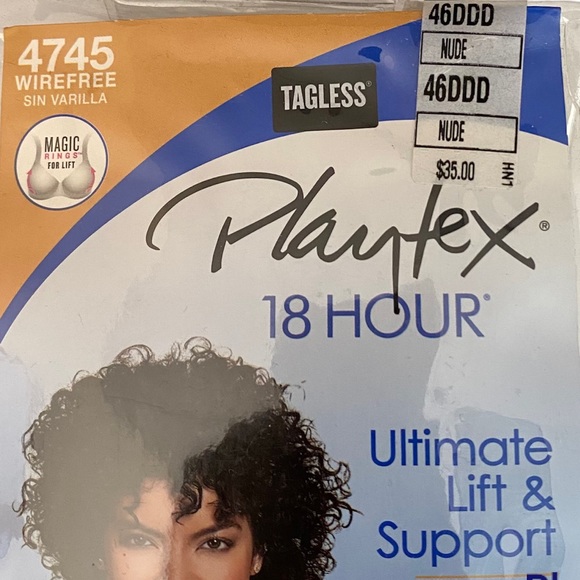Playtex 18 Hour Ultimate Lifts & Support Bra Natural Lift Panels Size 46DDD - Picture 2 of 6